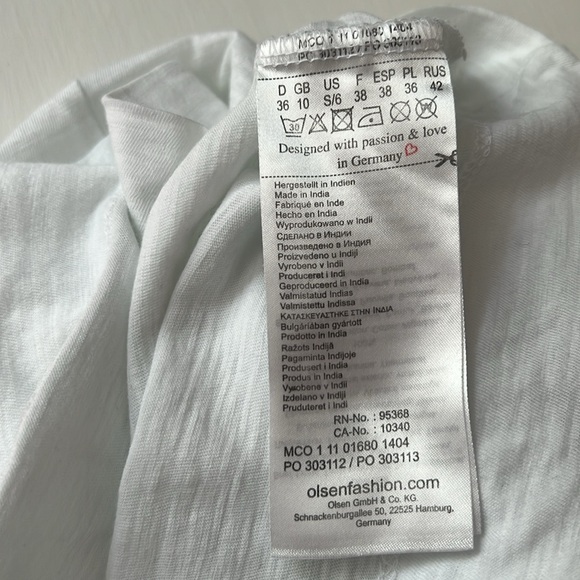 Let All Of Your Drams Come True! Olsen Europe Print  T-shirt sz S/6 - Picture 3 of 3